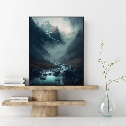 MOER SKY Mountain Landscape 5D Diamond Painting Kits, Diamond Painting Full Round Diamond Crystal Art Kits for Adult and Kids for Wall Decor and G...
