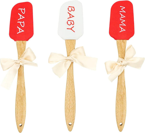 Generic Silicone Spatula Set, Caliamary 3 Pieces Heat Resistant Spatulas Silicone Kitchen Utensils For Baking, Mixing and Cooking, Cake Decorating...