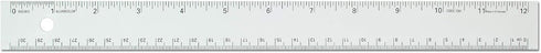Alumicolor Aluminum Straight Edge with Center Finding Back, 12IN, Silver...
