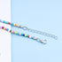 Boho Sean Bead Choker Necklace Rainbow Beaded Flower Clavicle Necklace Beach Colorful Rice Bead Necklace Chain Summer Rainbow Choker Necklace Chai...