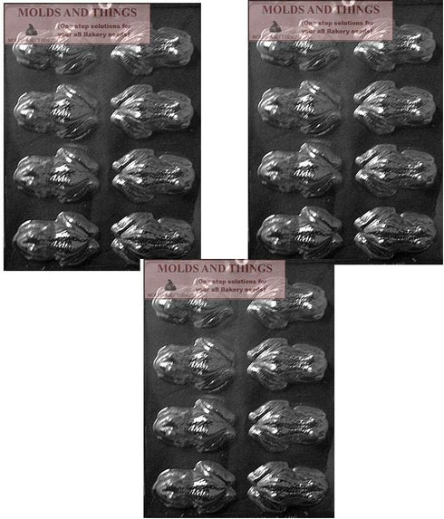 Molds and Things Frog Chocolate Candy Mold and Molding Instruction -Clear Plastic Mold -Set of 3...