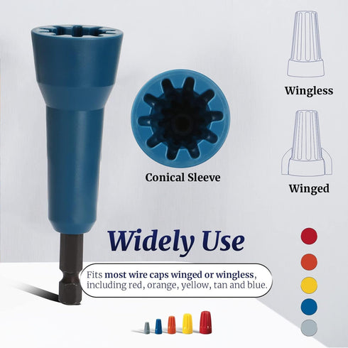 Electrical Wire Twister Tool for Drill, Wire Nut Twiter for Drill,Fast Wire Twisting Tool,Ideal Wire Nut Twister Tool,Connector Driver With 1/4" C...
