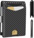 Slim Wallet for Men Carbon Fiber Money Clip RFID Blocking Bifold 2 in 1 Credit Card Holder for Men with Gift Box 2 ID Windows 10 Card Holders(Carb...