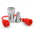 1/4" NPT Thread ISO A Hydraulic Quick Connect Coupling Coupler with Dust Caps...
