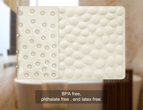 Non-Slip Bathtub Mat OTHWAY Soft Rubber Bathroom Bathmat with Strong Suction Cups (Beige)...