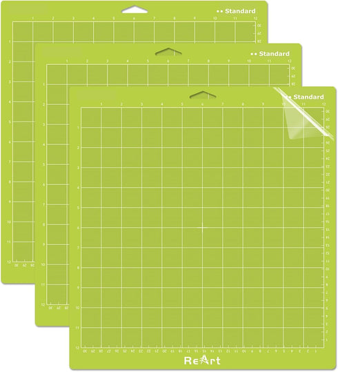 ReArt Standard grip Cutting Mat 12x12 inch 3 Pack...
