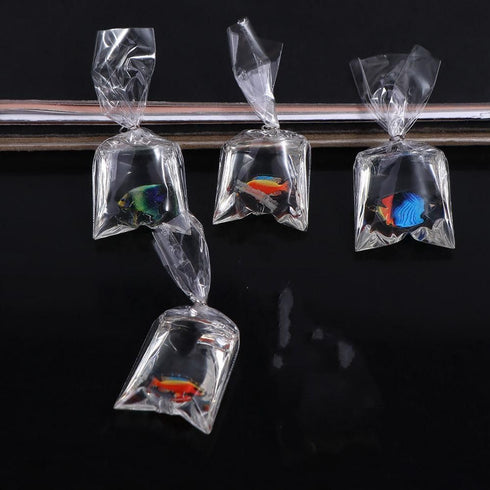6 Pcs Resin Fish Water Bag Charms Pendants Funny Transparent Fish Charms for Earrings Bracelet Jewelry Making DIY Craft Finding Supplies...