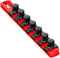 Ernst Manufacturing 8-Inch Magnetic Socket Organizer with 7 1/2-Inch Twist Lock Clips, Red (8412M-Red-1/2)...