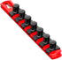 Ernst Manufacturing 8-Inch Magnetic Socket Organizer with 7 1/2-Inch Twist Lock Clips, Red (8412M-Red-1/2)...