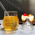Bee-hive Honey Jar Glass Honeypot, Honey Syrup Dispenser with Dipper and Lid for Home Kitchen...