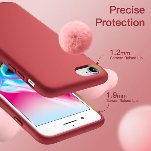 JETech Silicone Case for iPhone SE 3/2 (2022/2020 Edition), iPhone 8 and iPhone 7, 4.7-Inch, Silky-Soft Touch Full-Body Protective Case, Shockproo...