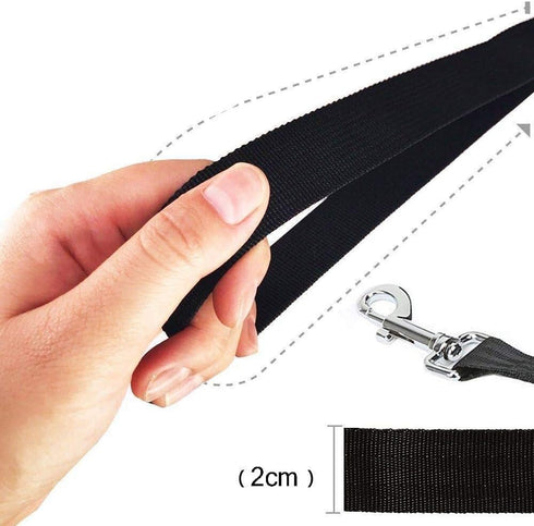 Dog Training Lead Leash Pet Rope Pet Portable Soft Traction Rope Basic Nylon Lead for Small Medium and Large Dogs with Stainless Steel Buckle 2M x...