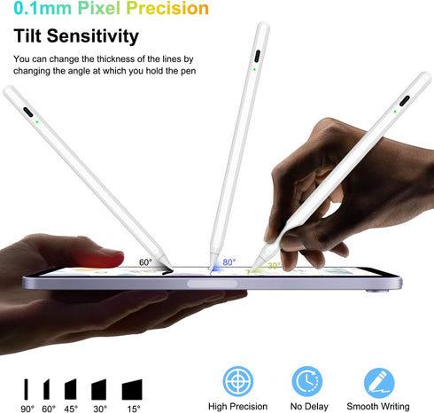 Stylus Pen for ipad, Pencil for iPad 9th/10th generation with 10 mins Fast Charging& Palm Rejection& Tilt Sensitivity, Pen Work for iPad 6/7/8/9/1...