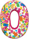iscream Lettermania O Initial 16" Candy Collage Print Fleece Back Microbead Pillow...
