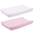 Belsden 2 Pack Microfiber Soft Changing Pad Cover Set, with 2 Considerate Safety Belt Holes, Durable Diaper Change Table Sheet Set for Baby Girls,...