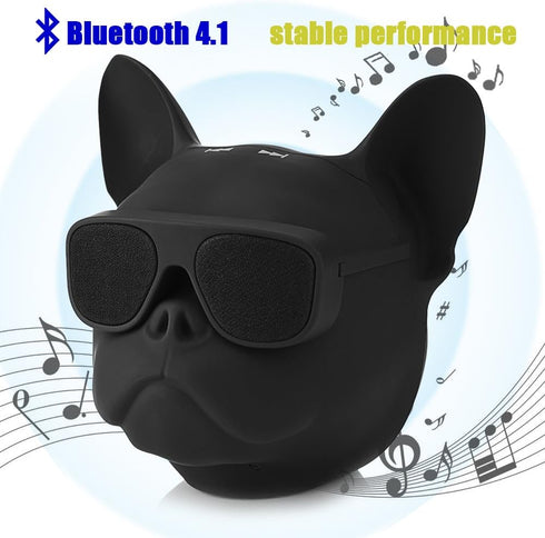 Bulldog Speaker Wireless Bluetooth Speaker, French Bulldog Speaker Portable Mini Speaker Bulldog Head Cool Artistic Stereo Decorative Speaker Supp...