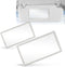 2 PCS Car Visor Mirrors, Shatterproof Stainless Steel Cosmetic Mirror for Cars, HD Decorative Mirror, 5.91 x 3.15 In and 4.33 x 2.36 In (Transpare...