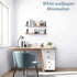 Safiyya White Wallpaper White Contact Paper Waterpoof Peel and Stick Wallpaper Self-Adhesive Wallpaper Removable Contact Paper for Walls 39.3"x17....