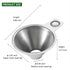 Stainless Steel Spice Funnel with Handle for Kitchen Use Filling Spice Jars, FIFO Squeeze Bottles, Spill-Free Metal Funnel for Salt Pepper Powder,...
