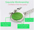 Aromatherapy Essential Oil Diffuser Stainless Steel 30MM Silver Magnetic Locket Pendant with Chain Necklace and Colored Refill Pads & Diffuser Bra...