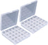 AKIRO 25 Slots Empty Bobbins Spools Box, Sewing Craft Plastic Case Storage Box for Sewing Machine 2 Pack...
