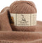 TEHETE 100% Merino Wool Yarn for Knitting 3-Ply Luxury Warm Soft Lightweight Crochet Yarn (Khaki)...