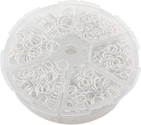 1500Pcs Mixed 6 Sizes Open Jump Rings,4mm 5mm 6mm 7mm 8mm 10mm Jump Ring Jewelry Keychain for Jewelry Making Accessories with 1Pcs Jump Ring Open/...