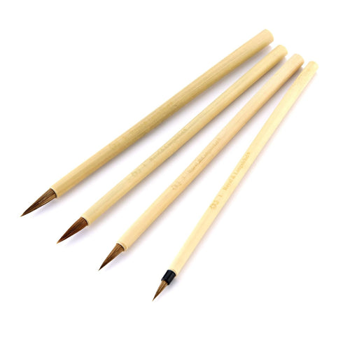 Royal & Langnickel RSET-9149 Royal Zip N' Close Brown Bamboo 4-Piece Brush Set, 10.5 x 2.9 x 0.5...