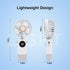 Handheld Fan, Portable Hand Fan USB Rechargeable Fans with 5 Speeds, Mini Foldable Battery Operated Fan, Small Desktop Fans with LED Display for H...