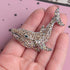 Wixine 2Pcs Blue Full Rhinestone Whale Fish Brooches Women Alloy Dolphin Animal Party Casual Brooch Pins Gifts...