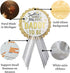 Twinkle Little Star Baby Shower Pin Set - Gold Glitter & White Satin Ribbons for Mommy and Daddy-to-Be...