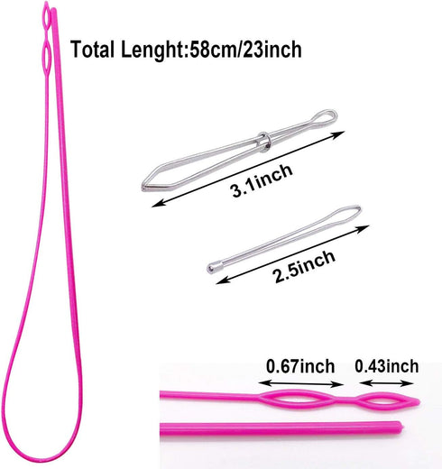 Luckkyme 30 Pack Replacement Drawstrings Drawcords for Pants Sweatpants Hoodies Scrubs Jackets Shorts, with 3 Pieces Drawstring Threader Tool 53" ...