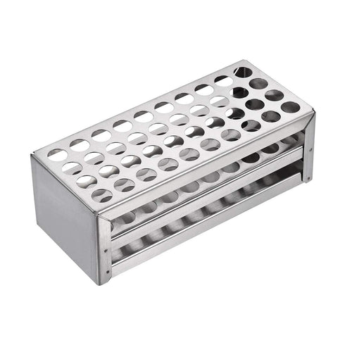 uxcell 304 Stainless Steel Test Tube Holder Lab Stand Rack 40 Hole 3 Layer for 10-13mm Tubes...