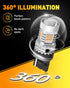 OXILAM 7440 LED Bulbs Amber Yellow 4000LM for Turn Signal Lights with Build-in Load Resistor CANBUS Error Free T20 7440NA 7441 W21W WY21W Blinker ...