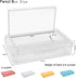 1 PCS Pencil Box,Double Layer Large Capacity Pencil Box,Translucent Plastic Hard Pencil Box, with Snap-tight Lid Stackable Pencil Box, Pencil Box ...