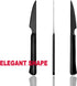 black steak knives Ultra-Sharp Cutlery Set,Dinner Knives 6-Piece Stainless Steel kitchen Serrated Best chef Knife....