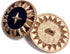 20 pcs Color Contrast Golden Star Enamel Layer Sewing Metal Shank Buttons for Coats -25mm -1"...