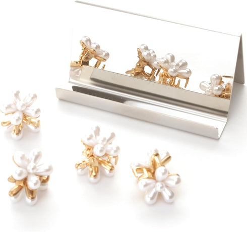 Metal Business Card Holder for Desk, Stainless Steel Card Organizers and Office Desk Accessories for Men and Women...