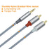 3.5mm to RCA Audio Cable 4ft 2 Male RCA Aux Cord Adapter Headphone Jack Y Splitter for Speaker Stereo Car Subwoofer TV MP3 Laptop Amplifier with N...
