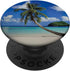 Tropical Beach Palm Tree Ocean PopSockets Standard PopGrip...