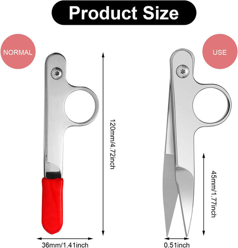 Mudder 2 Pcs Sewing Scissors Thread Snips with Protective Rubber Sleeve Mini Snippers Shears Small Trimming Nipper Clipper for Various Materials F...
