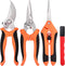 4Pieces Gardening Tools, Gardening Scissors,Garden Scissors, Scissors Set with Sharpening Stone, Gardening Stainless Steel Pruning Shears with Sha...