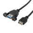 cablecc USB 3.1 Front Panel Header to USB 3.0 Type-A Female Extension Cable 50cm Panel Mount Type...