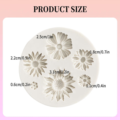 Sunflower Silicone Cookie Buiscuit Baking Molds Decorating Craft Mold...