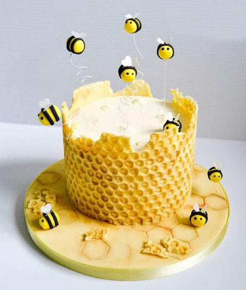 JeVenis Bumble Bee Cake Decoration Set - Bumble Bee & Daisy Flower Fondant Molds for Baby Shower & Gender Reveal Parties...