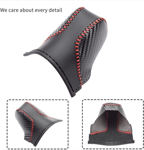 JINZHAO Auto Car Leather Gear Shift Knob Cover for Honda Accord 10th Gen 2018-2022 / Civic 2022-2023 /CRV 2023 / HR-V 2023 Accessories...