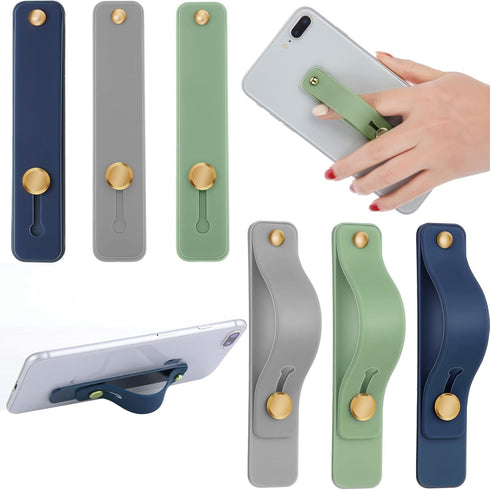 Weewooday 6 Pieces Phone Grip Holder Cell Phone Grip Strap Telescopic Finger Strap Stand Universal Finger Kickstand for Most Smartphones(Charming ...