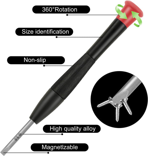 Mini Precision Screwdriver Set, 18PCS Small Magnetic Screwdriver with Tweezers & Magnetizer Flathead Phillips Pentalobe Torx Star Screwdriver Kit ...
