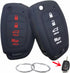 Silicone Rubber Key Fob Cover Compatible with 2013-2019 Hyundai Santa Fe Sport Sonata Tucson OSLOKA-875T (Suitable for Buttons with Eject/flip/fol...