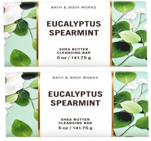 Bath and Body Works Bar Soap 2 pack (Eucalyptus Spearmint)...